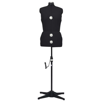 vidaXL Adjustable Dress Form Female Black M Size 40-46