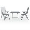 vidaXL 3 Piece Garden Dining Set Steel Anthracite