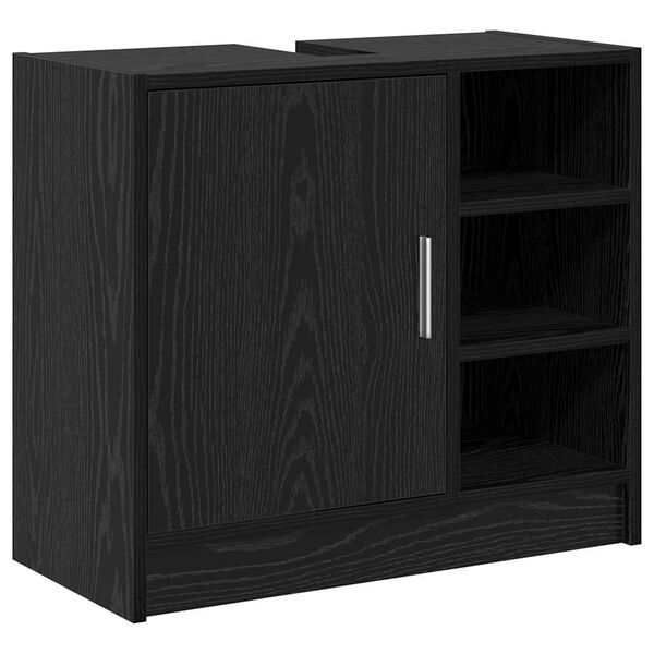 vidaXL Bathroom Cabinet Black Oak 63 x 29 x 55 cm Engineered wood