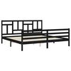 vidaXL Bed Frame without Mattress Black 200x200 cm Solid Wood