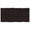 vidaXL Table Top Dark Brown 120x60x(2-4) cm Treated Solid Wood Live Edge