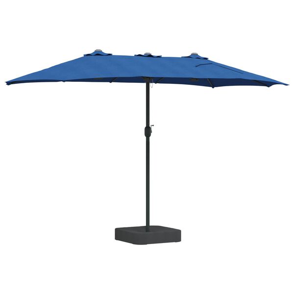 vidaXL Garden Parasol Azurblau 385 x 209 x 244 cm Polyester