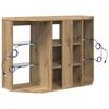 vidaXL Corner LED TV Cabinet Artisan Oak 100x40x68cm Engineered Wood