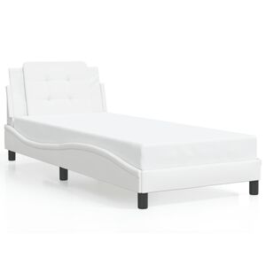 vidaXL Bed Frame without Mattress "Zadar" White 100x200 cm Faux Leather