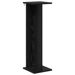 vidaXL Plant Stand Black Oak 25 x 25.5 x 80.5 cm Engineered Wood