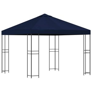 vidaXL Gazebo 3 x 3 m Blue Polyester and Steel 190 gsm