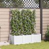 vidaXL Garden Planter 3 pcs White 120 x 40 x 143 cm Steel