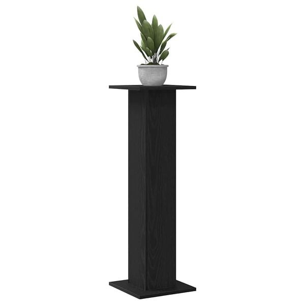 vidaXL Plant Stand 2 pcs Black Oak 30 x 30 x 95 cm Engineered wood