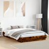 vidaXL Bed Frame without Mattress Smoked Oak 140x200 cm
