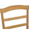 vidaXL Dining Chair 2 pcs Natural Solid Rubber Wood