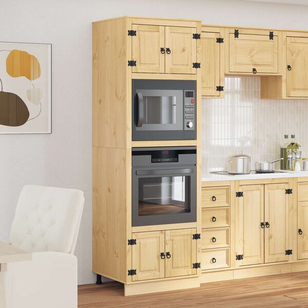 vidaXL Cabinet with Shelf Honey 66 x 58 x 207 cm Solid Pine Wood