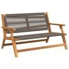 vidaXL Garden Chairs with Table 5 pcs Grey Solid Acacia wood
