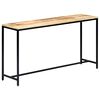 vidaXL Console Table 140x35x76 cm Solid Rough Mango Wood