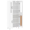 vidaXL Highboard High Gloss White 69.5x34x180 cm Engineered Wood