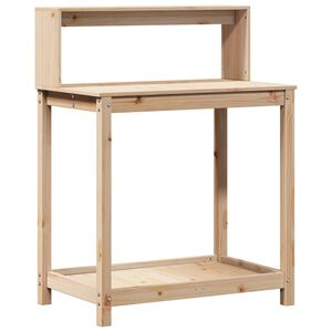vidaXL Potting Table with Shelves 82,5x50x109,5 cm Solid Wood Pine