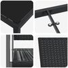 vidaXL Garden Dining Set 3 pcs Black PE Rattan
