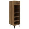 vidaXL Shoe Cabinet Brown Oak 30x35x105 cm Engineered Wood