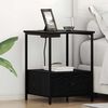 vidaXL Bedside Cabinet Black Oak 42 x 41 x 56 cm Engineered Wood