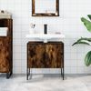 vidaXL Bathroom Sink Cabinet Smoked Oak 60x33x60 cm Engineered Wood