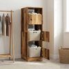 vidaXL Laundry Cabinet with Storage with Door Old Wood Engineered wood
