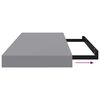 vidaXL Floating Wall Shelves 2 pcs Grey 60x23.5x3.8 cm MDF