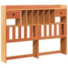vidaXL Headboard with Storage Wax Brown 150 cm Solid Wood Pine