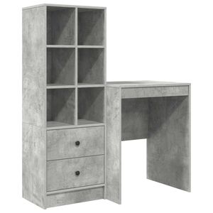 vidaXL Desk Concrete Grey 105.5 x 50 x 127 cm 2 pcs
