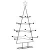 vidaXL Metal Christmas Tree for Decoration Black 140 cm