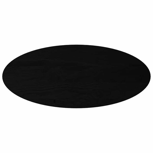 vidaXL Table Top Dark Brown 140x60x4 cm Solid Wood Oak Oval