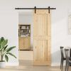 vidaXL Sliding Door with Hardware Set 70x210 cm Solid Wood Pine