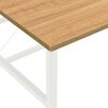 vidaXL Computer Desk White and Light Oak 105x55x72 cm MDF and Metal