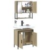 vidaXL 2 Piece Bathroom Furniture Set Sonoma Oak Engineered Wood