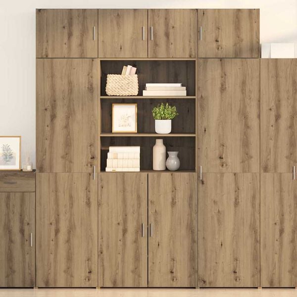 vidaXL Storage Cabinet Artisan Oak 80 x 42.5 x 225 cm Engineered Wood