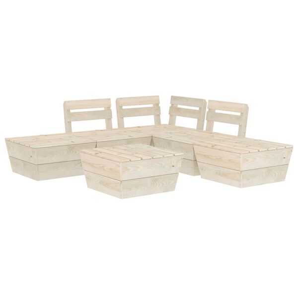 vidaXL 6 Piece Garden Pallet Lounge Set Impregnated Spruce Wood