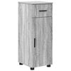 vidaXL Bathroom Cabinet with Drawer Grey Sonoma 30 x 35 x 80 cm