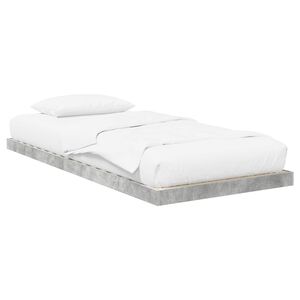 vidaXL Floor Bed Frame Concrete Grey 75 x 190 cm Engineered Wood