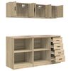 vidaXL Garage Cabinets 6 pcs Sonoma Oak Engineered Wood