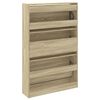 vidaXL Shoe Cabinet Sonoma Oak 80x21x125.5 cm Engineered Wood