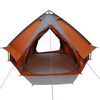 vidaXL Teepee Tent with Roof Grey and Orange 388 x 320 x 169 cm