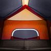 vidaXL Family Tent with LED 6-Person Light Grey and Orange Quick Release