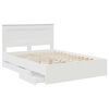 vidaXL Bed Frame with Drawer White 140 x 190 cm Engineer Wood