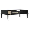 vidaXL Coffee Table SENJA Rattan Look Black 100x55x33 cm Solid Wood