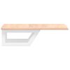 vidaXL Basin Shelf Wall Mounted Steel and Solid Wood Oak