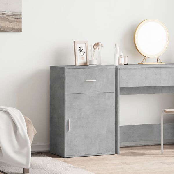 vidaXL Storage Cabinet Concrete Grey 56.5x39x90 cm Engineered Wood