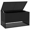 vidaXL Outdoor Cushion Box Black 100x55x55.5 cm Poly Rattan