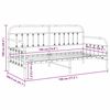 vidaXL Daybed Frame with Headboard White 100 x 190 cm Steel