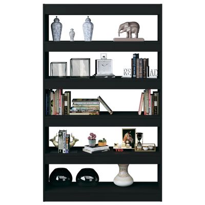 vidaXL Book Cabinet/Room Divider Black 100x30x166 cm
