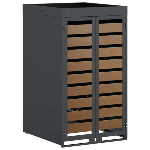 vidaXL Wheelie Bin Storage with Planter Roof for 240L Bin Anthracite