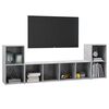 vidaXL 3 Piece TV Cabinet Set Concrete Grey Engineered Wood