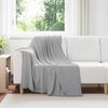 vidaXL Throw Blanket Grey 170 x 130 cm Fleece